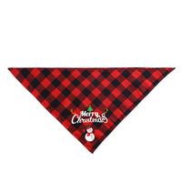 HKM-3875005 Plaid Dog Triangle Bandana Towel for Winter – Cotton Material, Available in Multiple Color Options