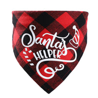 HKM-3875005 Plaid Dog Triangle Bandana Towel for Winter – Cotton Material, Available in Multiple Color Options