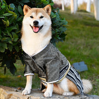 HKM-3875773 Samurai Style Pet Dog Clothes in Red and Black - Sizes S to XL Available