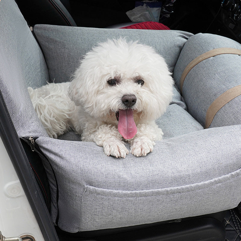 HKM-387603 Portable Folding Pet Sofa with Lattice Color Matching in Linen and PP Cotton