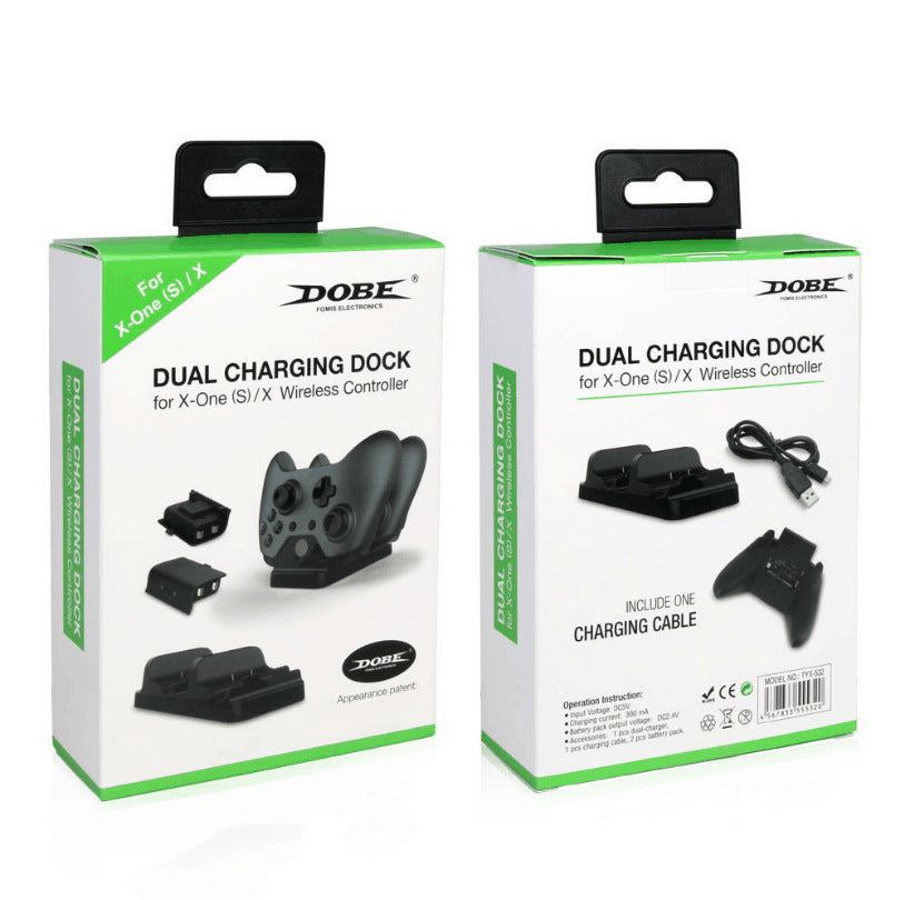 HKM-387731 Dual Battery Charging Kit for Xbox One - Includes Charger and 2 Batteries, USB Interface, ABS Material