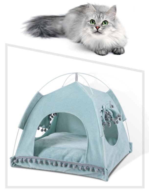 HKM-3877437 Cozy Bite-Resistant Flannel Nest House for Small Pets