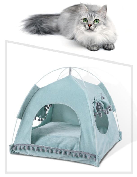 HKM-3877437 Cozy Bite-Resistant Flannel Nest House for Small Pets