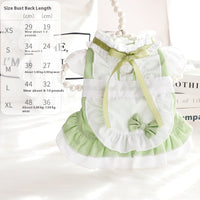 HKM-3877949 Cotton Princess Skirt for Small Dogs and Cats in Black and Green