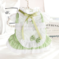HKM-3877949 Cotton Princess Skirt for Small Dogs and Cats in Black and Green