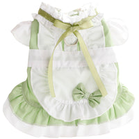 HKM-3877949 Cotton Princess Skirt for Small Dogs and Cats in Black and Green