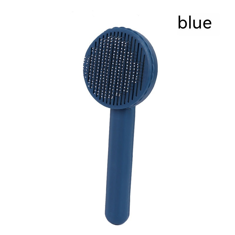 HKM-3878973 Self-Cleaning Round Head Pet Comb for Dogs - Available in Multiple Colors
