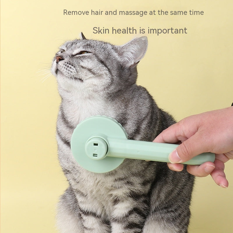 HKM-3878973 Self-Cleaning Round Head Pet Comb for Dogs - Available in Multiple Colors