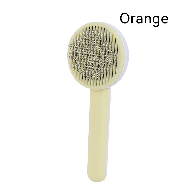 HKM-3878973 Self-Cleaning Round Head Pet Comb for Dogs - Available in Multiple Colors