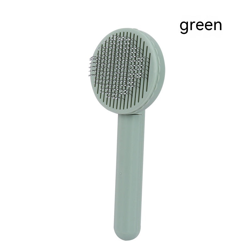 HKM-3878973 Self-Cleaning Round Head Pet Comb for Dogs - Available in Multiple Colors