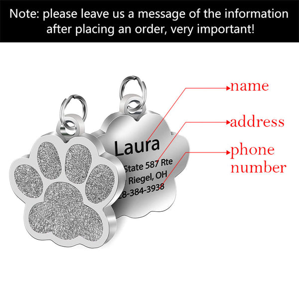 HKM-3879229 Customized Stainless Steel Bone Dog ID Tag for Pets - Engraved with Pet ID Information