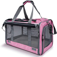 HKM-3879613 Portable Pet Shoulder Crossbody Handbag for Dogs and Cats - Fashion Minimalist, Breathable Oxford Material, Available in Blue, Pink, Gray, Black