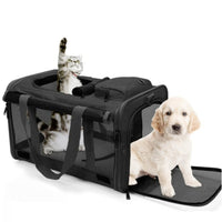 HKM-3879613 Portable Pet Shoulder Crossbody Handbag for Dogs and Cats - Fashion Minimalist, Breathable Oxford Material, Available in Blue, Pink, Gray, Black