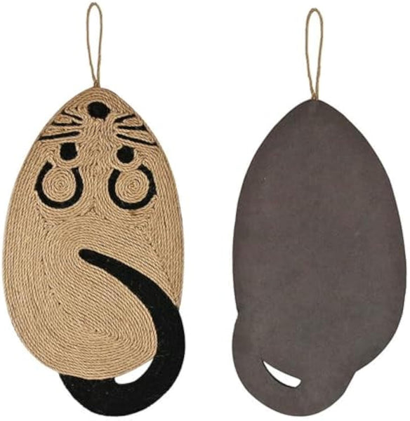 HKM-3880637 Durable Mouse-Shaped Cat Scratch Pad Made of Sisal and EVA for Indoor Use