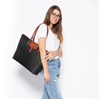 HKM-388115 15.6-Inch Oxford Laptop Handbag for Women - Stylish Office Tote with Large Capacity