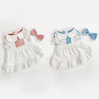 HKM-3881533 Small Pet Lace Dress for Cats and Dogs - Blue & Pink Options Available