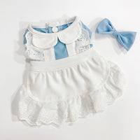 HKM-3881533 Small Pet Lace Dress for Cats and Dogs - Blue & Pink Options Available