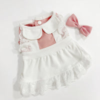 HKM-3881533 Small Pet Lace Dress for Cats and Dogs - Blue & Pink Options Available
