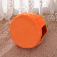 HKM-3883197 Cozy Cloth Pet Bed with Anti-Slip Options in Vibrant Orange and Fruit Designs