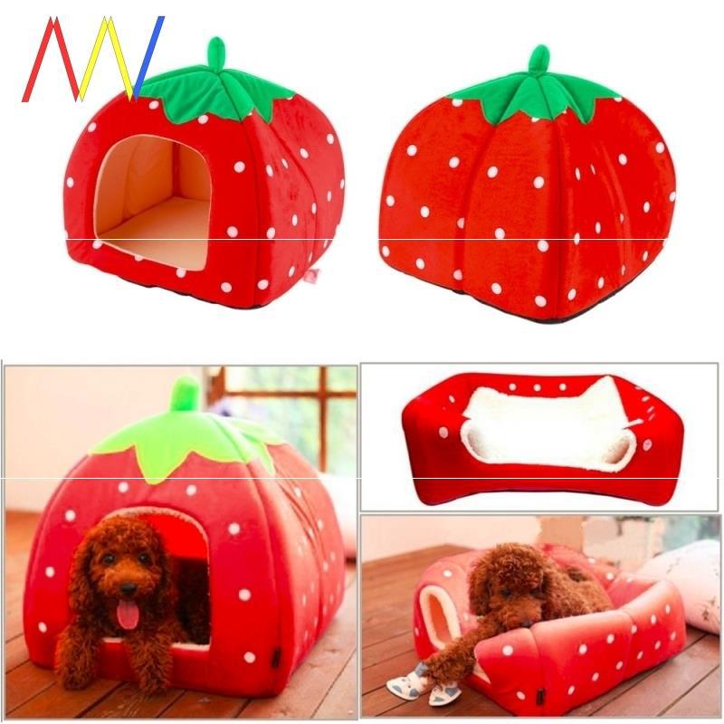 HKM-3883197 Cozy Cloth Pet Bed with Anti-Slip Options in Vibrant Orange and Fruit Designs