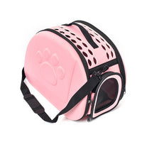 HKM-3885373 Foldable Portable Pet Cage for Small and Medium Dogs - Pink, Beige, Gray - Lightweight EVA Foam Design