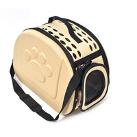 HKM-3885373 Foldable Portable Pet Cage for Small and Medium Dogs - Pink, Beige, Gray - Lightweight EVA Foam Design