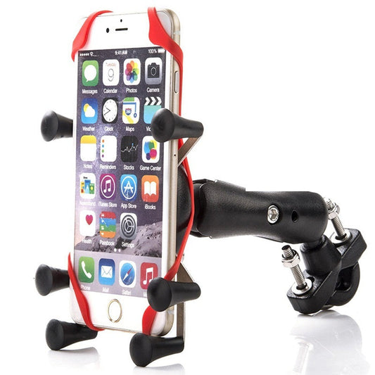 HKM-388627 Mobile Phone Bicycle Mount Bracket - ABS+Silicone - Compatible with Various Models