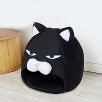 HKM-3887165 Cozy Cat House Bed with Removable Litter Mat, Plush Nest for Small and Medium Pets