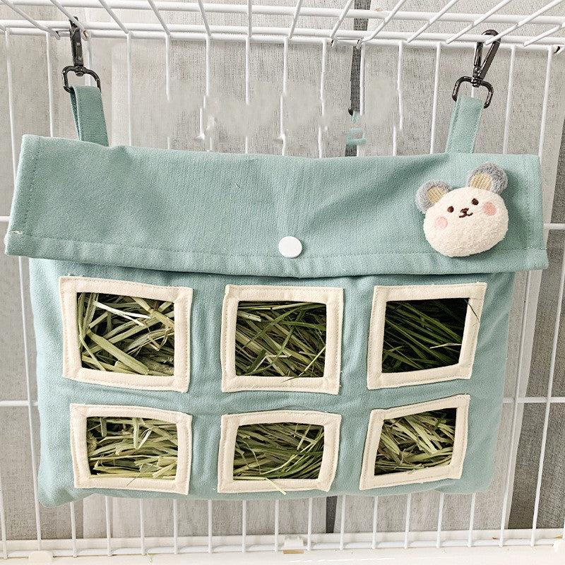 HKM-3887293 Large Capacity Cotton Canvas Straw Bag for Pets - Durable Design with Enhanced Bite Resistance