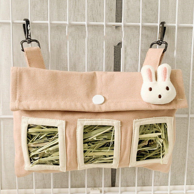 HKM-3887293 Large Capacity Cotton Canvas Straw Bag for Pets - Durable Design with Enhanced Bite Resistance