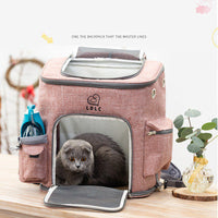 HKM-388755 Transparent Portable Cat Backpack with Soft Padding and Ventilated Design