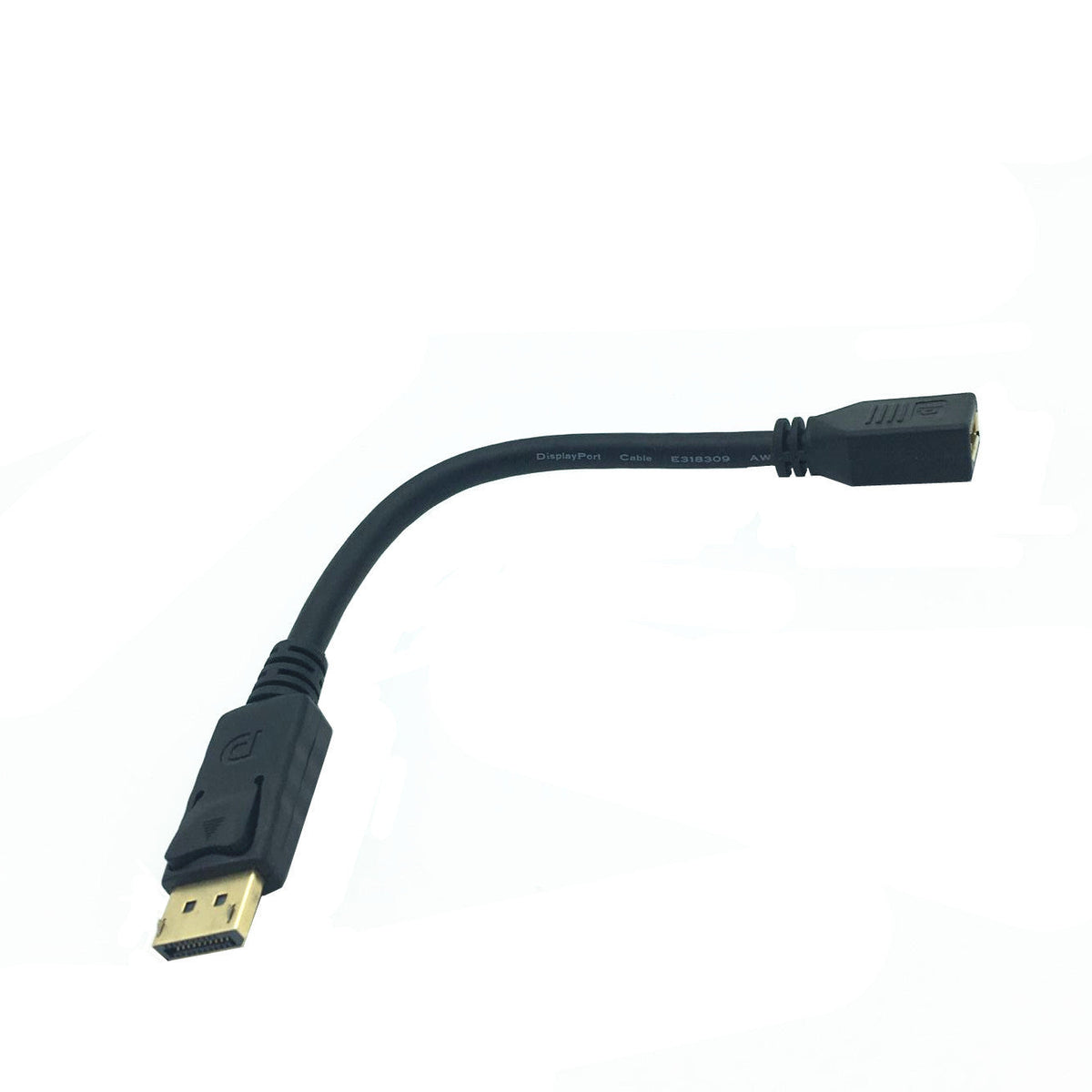 HKM-388819 DisplayPort Male to Female Extension Cable - DP 1.2 Adapter - 4K Resolution Support, 0.3m Length