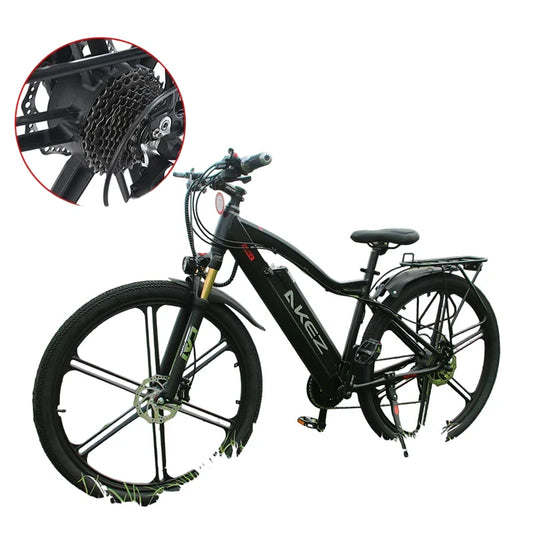 HKM-388883 29-Inch 48V 500W Electric Hybrid Commuter and Off-Road E-Bike with Removable Battery and Hydraulic Disc Brakes