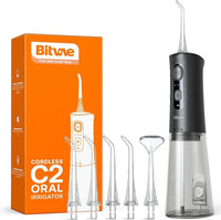 HKM-388883 Rechargeable IPX7 Water Flosser with 260ml Water Tank and 6 Nozzles