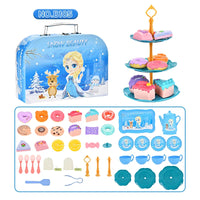 HKM-389011 Colourful Snow Princess Pretend Kitchen Afternoon Tea Set for Children