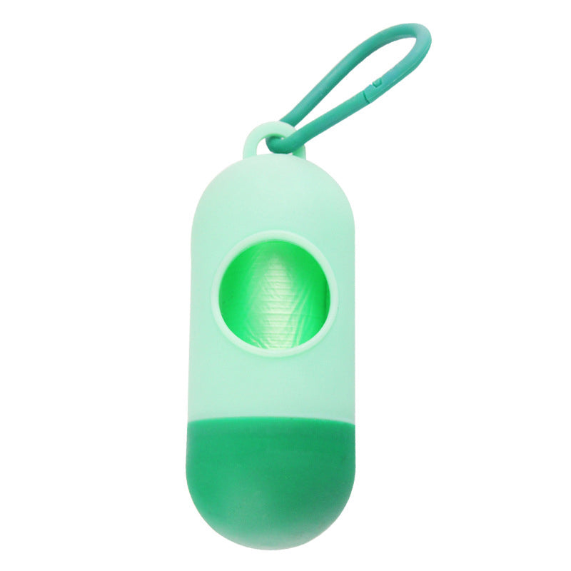HKM-3890365 Portable Dog Waste Bag Dispenser with Adjustable Velcro Hook for Easy Carrying