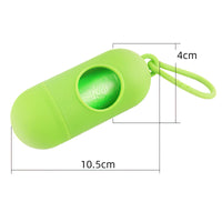 HKM-3890365 Portable Dog Waste Bag Dispenser with Adjustable Velcro Hook for Easy Carrying