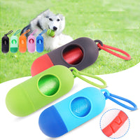 HKM-3890365 Portable Dog Waste Bag Dispenser with Adjustable Velcro Hook for Easy Carrying