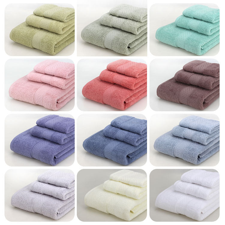 HKM-389139 Cotton Bath Towel Set - 3-Piece Gift Bag Packaging