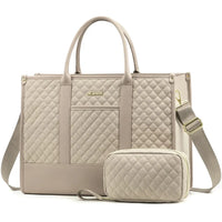 HKM-389267 Stylish 2-Piece Waterproof Business Tote and Laptop Bag Set for Travel and Work