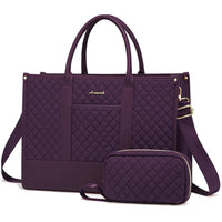 HKM-389267 Stylish 2-Piece Waterproof Business Tote and Laptop Bag Set for Travel and Work