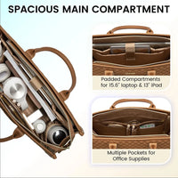 HKM-389267 Stylish 2-Piece Waterproof Business Tote and Laptop Bag Set for Travel and Work