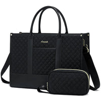 HKM-389267 Stylish 2-Piece Waterproof Business Tote and Laptop Bag Set for Travel and Work
