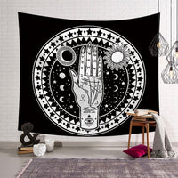 HKM-389267 Sun and Moon Hand Tapestry for Multifunctional Use as Home Decor, Beach Towel, and More