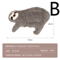 HKM-3892925 Sloth-Shaped Plush Pet Bed for Cozy Relaxation and Comfort