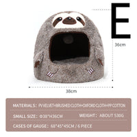 HKM-3892925 Sloth-Shaped Plush Pet Bed for Cozy Relaxation and Comfort