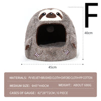 HKM-3892925 Sloth-Shaped Plush Pet Bed for Cozy Relaxation and Comfort