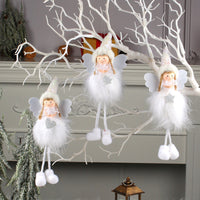 HKM-389331 Plush Angel Girl Doll Christmas Tree Decoration - Long Leg Pendant Ornament
