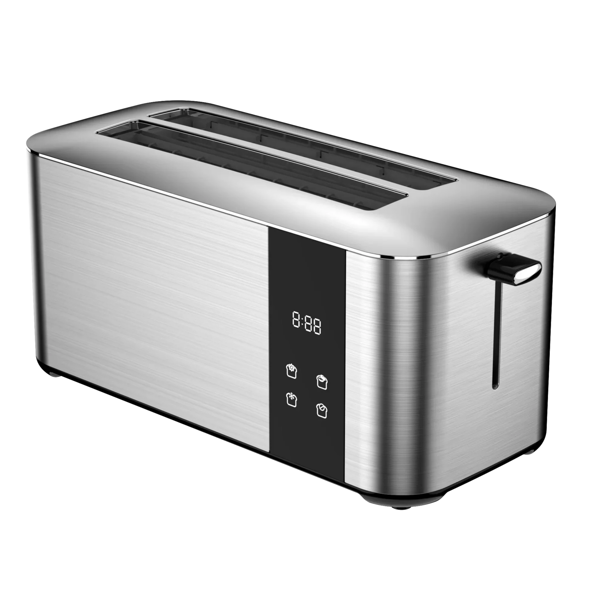 HKM-389459 Custom Touch Screen 4-Slice Long Slot Stainless Steel Toaster for Home Breakfast and Sandwich Making