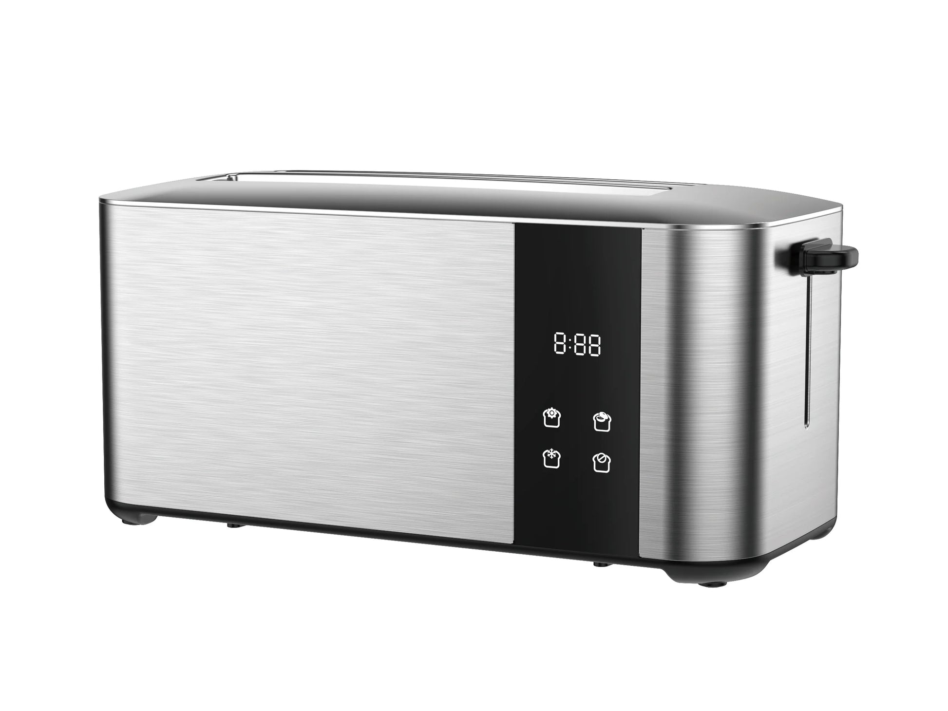 HKM-389459 Custom Touch Screen 4-Slice Long Slot Stainless Steel Toaster for Home Breakfast and Sandwich Making